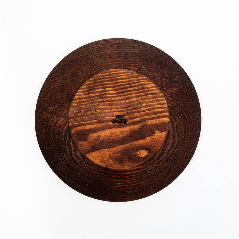 Деревянная текстурированная тарелка Art of Siberia из дерева сибирской сосны T121