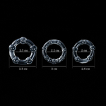 Набор из 3 прозрачных рельефных эрекционных колец