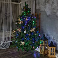 ULD-S10000-1000-DGA MULTI IP20 Гирлянда светодиодная. 100м. 1000 светодиодов. Разноцветный свет. Провод зеленый. ТМ Uniel