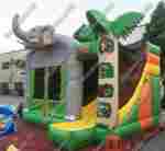 Коммерческий надувной батут "Слоник" с крышей
