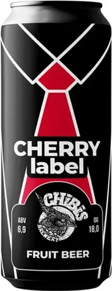Пиво Чибис Черри Лэйбл / Chibis Cherry Label 0.45 - банка