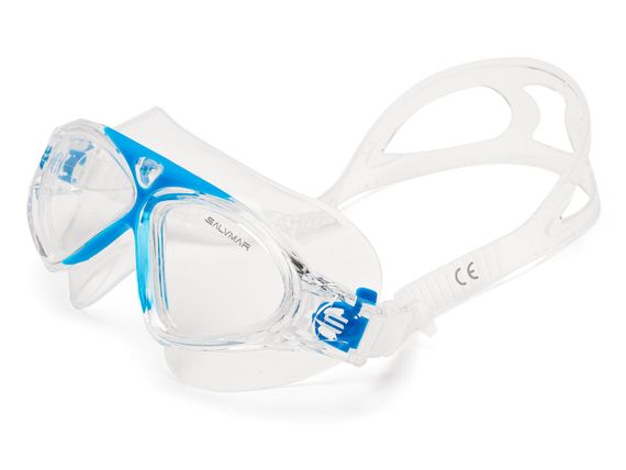Очки для плавания детские Fluyd Freedom JR прозрачный силикон/синяя рамка