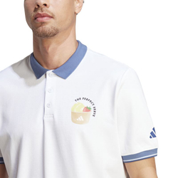 Мужское теннисное поло Adidas Clubhouse Classic Premium Tennis Polo Shirt - белый