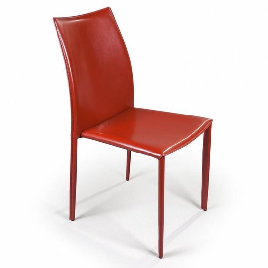 Стул Rolf, кожа ретро красный