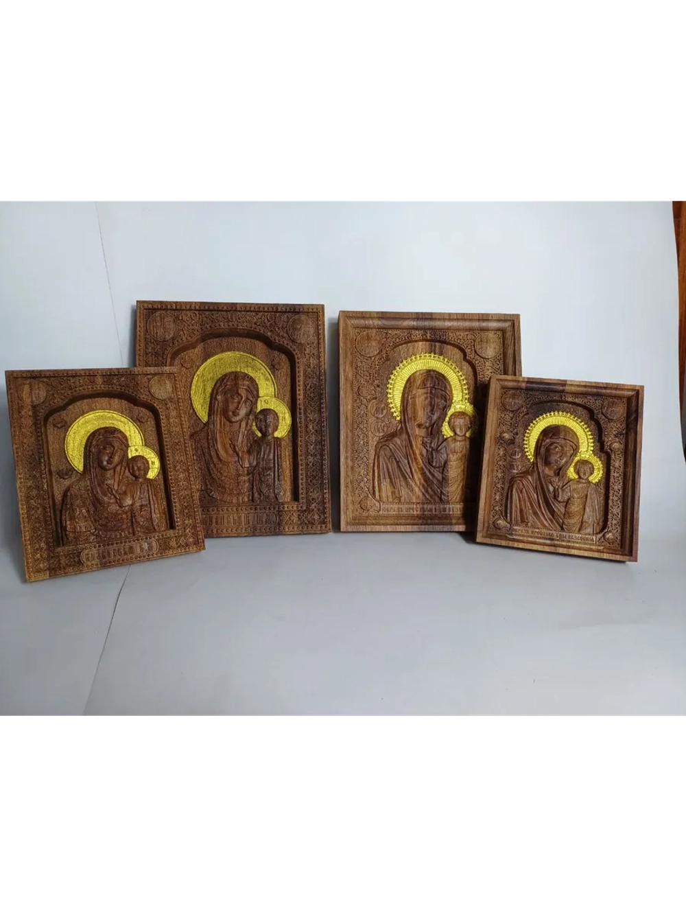 Освященная Икона Казанской Божией Матери 19x23.8см дуб - Кб