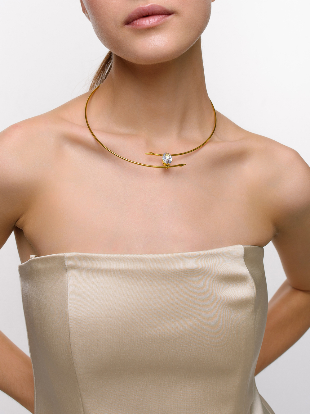 Обруч "Crystal spike" Gold