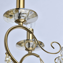 Люстра подвесная MW Light Селена для гостиной и кабинета, 8 ламп, 320Вт, 16 м2, хрусталь, бронзовая