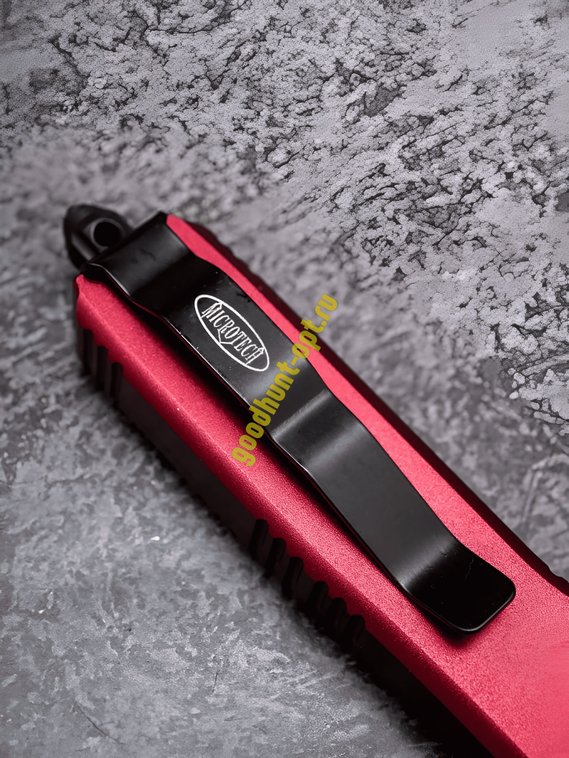Тактический нож фронтально выкидной автоматический Microtech Красный