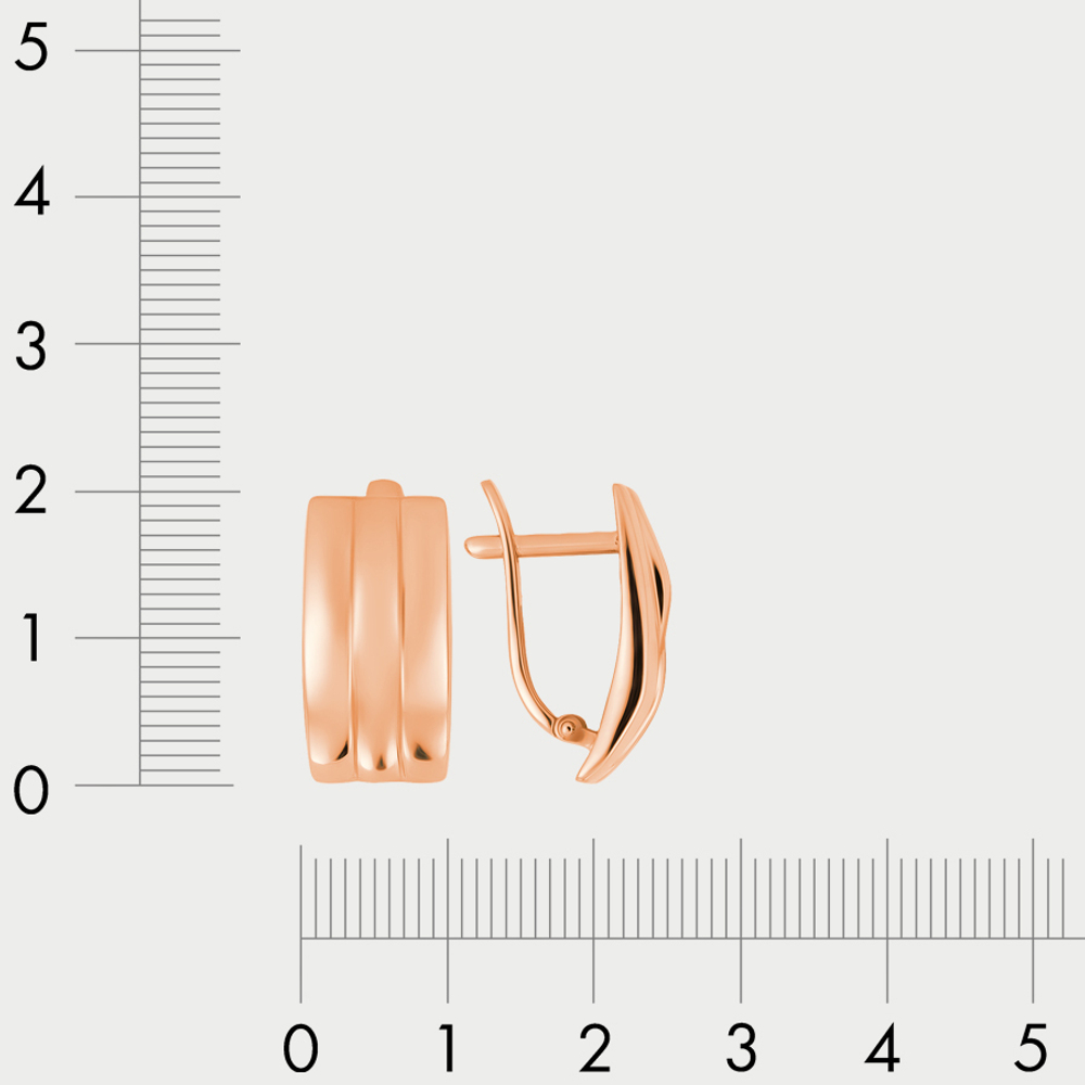 Серьги без вставок из розового золота 585 пробы для женщин (арт. 901572-1000)