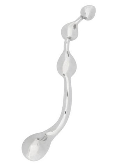 Анальный стимулятор Steel Multistim - 19 см. (Цвет: серебро)