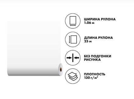 Гласс Мастер малярный флизелин (ремонтный) (1,06х25м) 130гр/м2