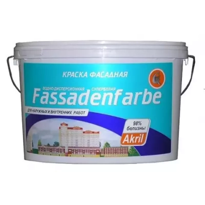 Краска Фасадная Fassadenfarbe. 14 кг.