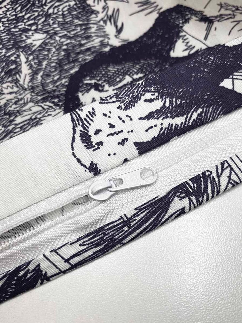 Постельное белье сатин Milky Garden "Chineria/Chineria (компаньон)" 1,5-сп Наволочка 50х70 см 1 шт Простынь 150x215 см Пододеяльник 145x215 см