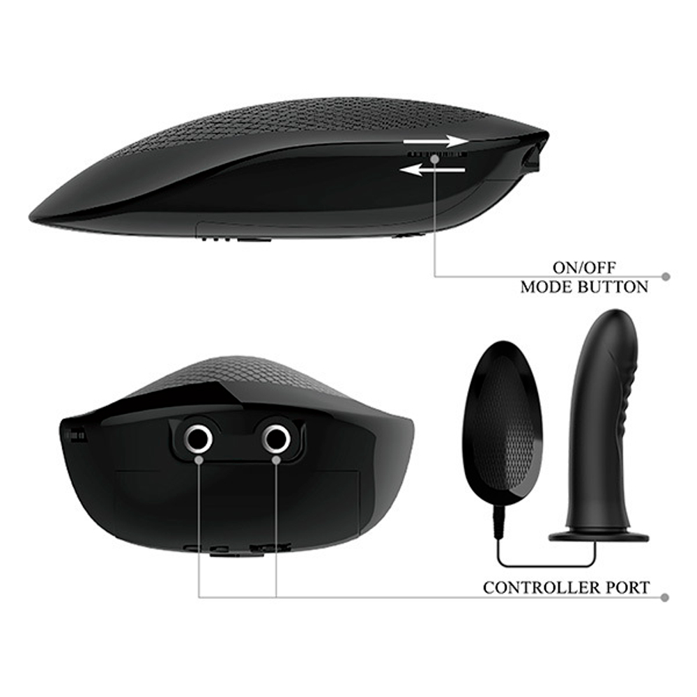 Мужской вибрострапон 18,5см на трусиках Pretty Love Harness Myron Strap-On BW-022056