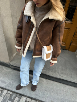 Дубленка Винтаж карамель