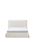 Кровать Jaira из белого шенилла со съемным чехлом для матраса 150x190 см