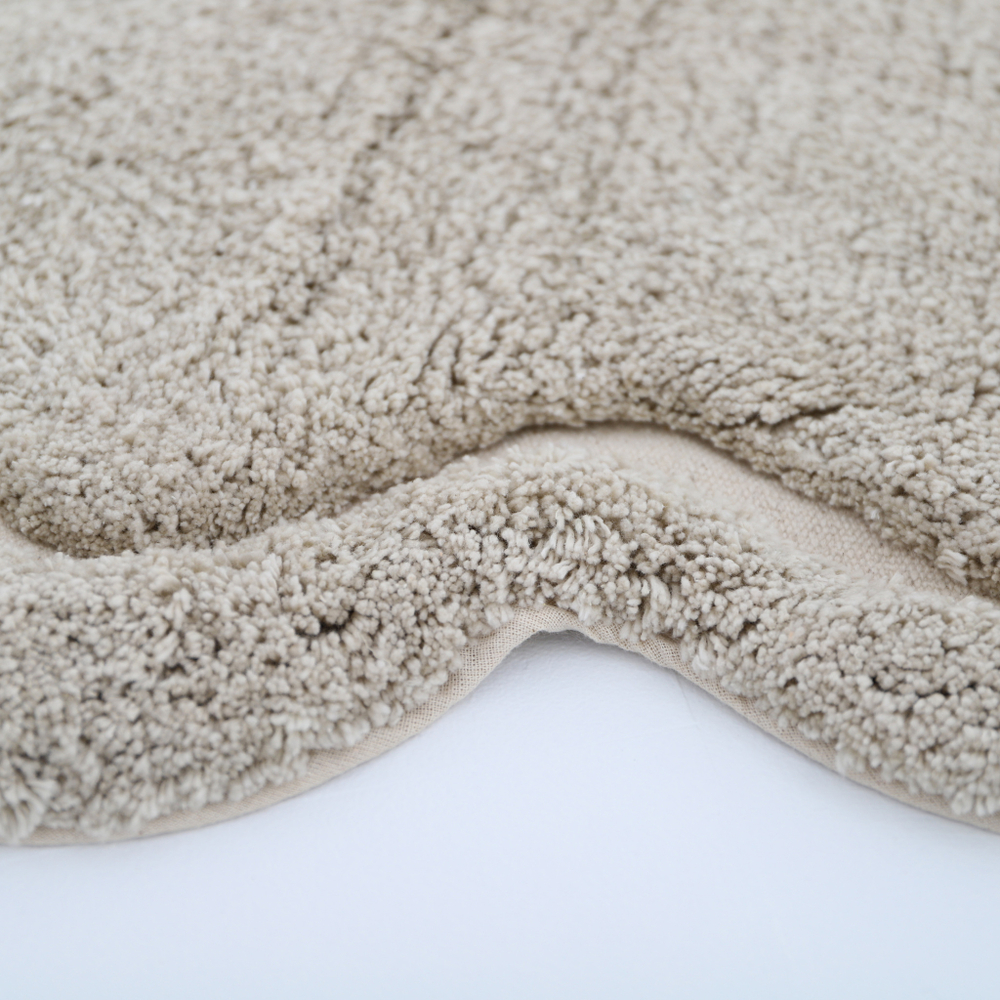 Стираемый коврик Nattiot Sweet April Lin (Ø110 см), хлопок, серый