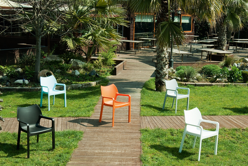 Кресло пластиковое Siesta Contract Diva, голубой