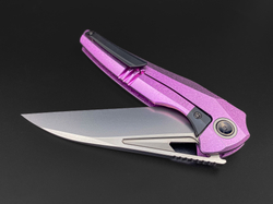 Складной нож Magpie M390 CrystalTi pink