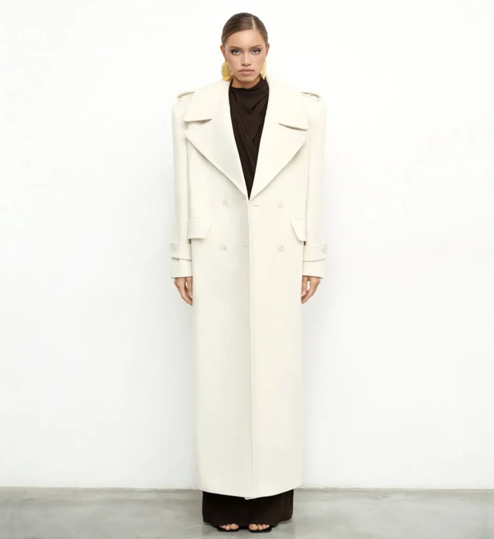 Пальто из шерсти MILKY, Молочный