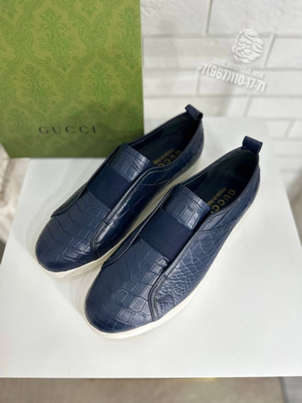 Кеды Gucci из кожи крокодила