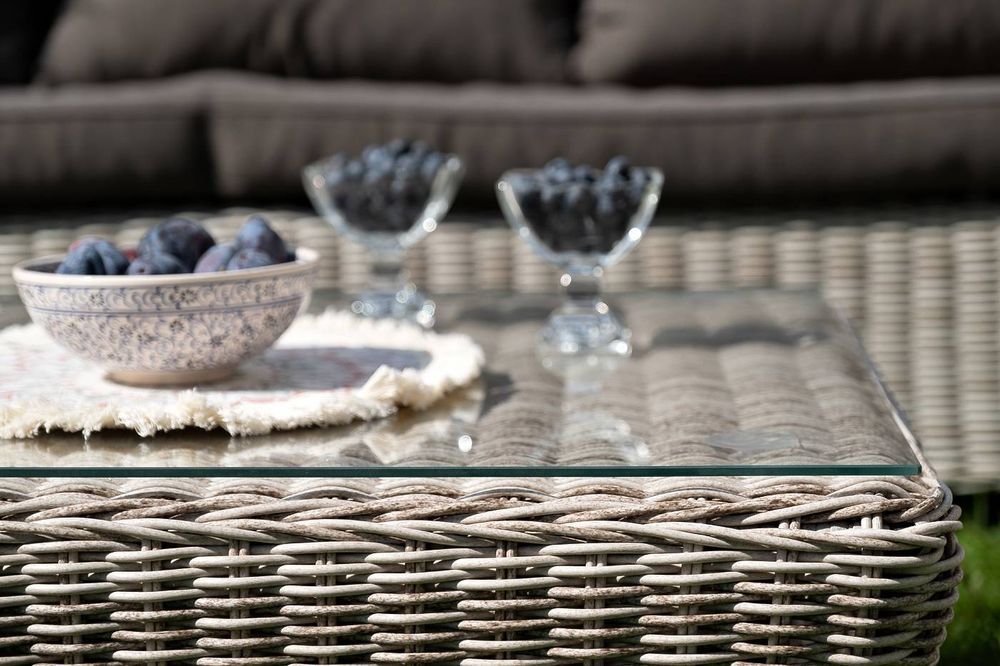 "Гляссе" лаунж-зона из искусственного ротанга, цвет бежевый