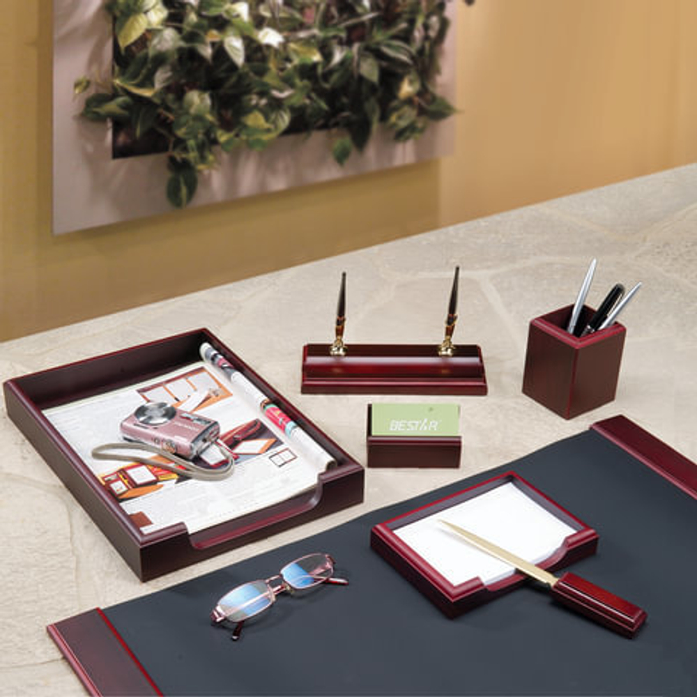 Набор настольный BESTAR "Hermes" из дерева, 7 предметов, цвет "красное дерево", 236362