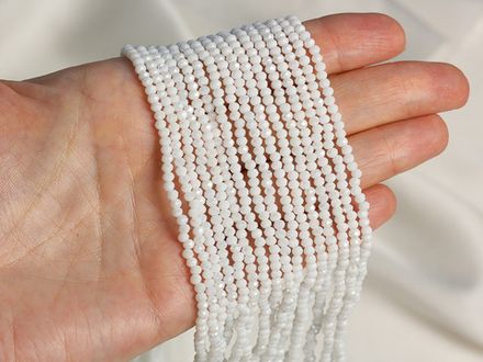 Нить бусин для украшений 3,5х3мм (ювелирное стекло)