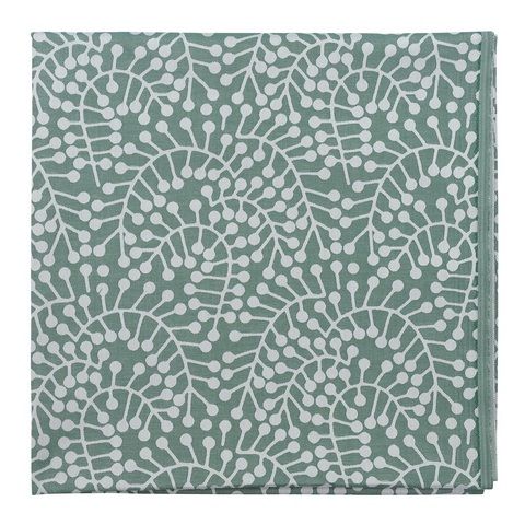 Скатерть из хлопка зеленого цвета с рисунком Спелая смородина, scandinavian touch, 180х180см