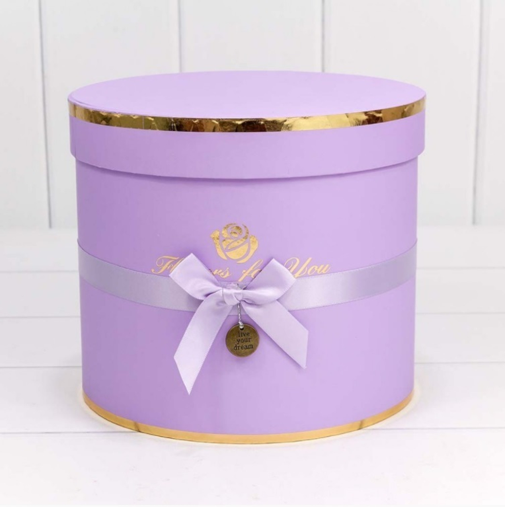 Коробки Цилиндр "Flowers for you" Набор 5 шт. Сиреневый
