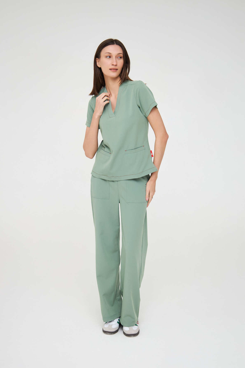 Топ медицинский женский Лаконико, шалфей