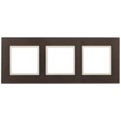 14-5103-31 ЭРА Рамка на 3 поста, стекло, Эра Elegance, мокко+сл.к