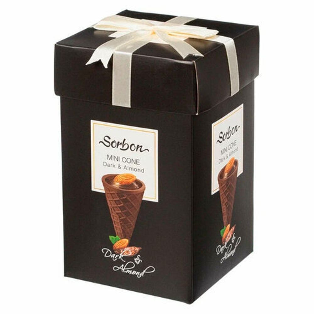 Конфеты мини-рожки в индивидуальной упаковке SORBON "Миндаль и воздушные зерна", 200 г