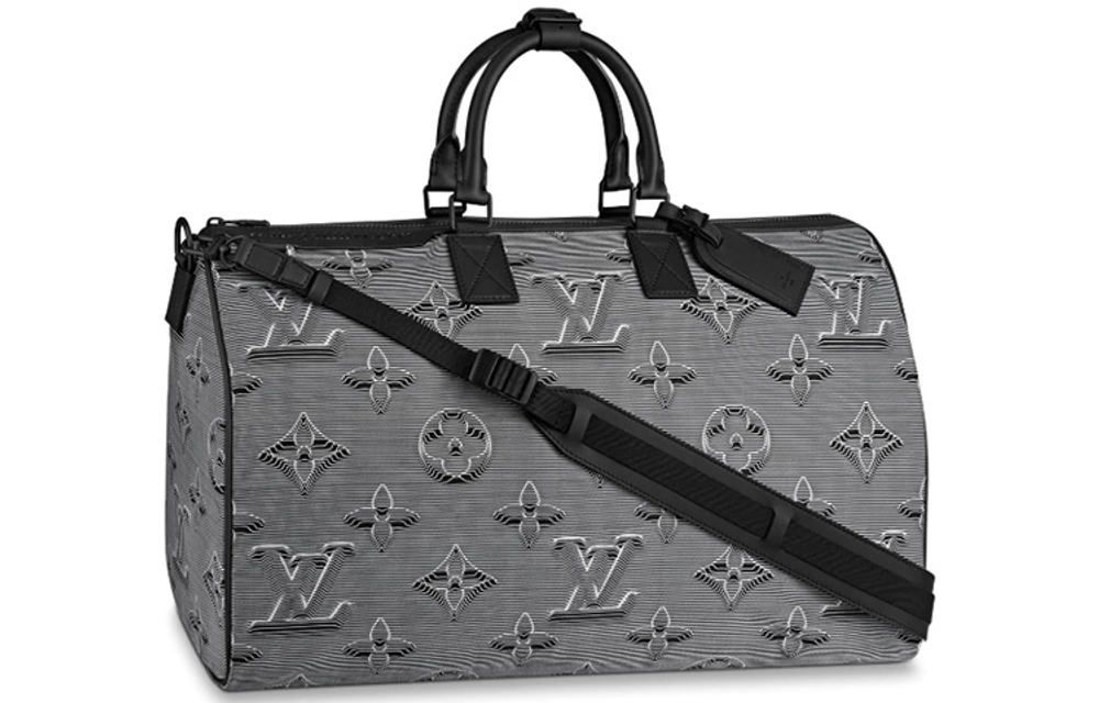 LOUIS VUITTON Reversible Keepall Bandouliere Monogram 3D 50 Rainbow/Gray/Black