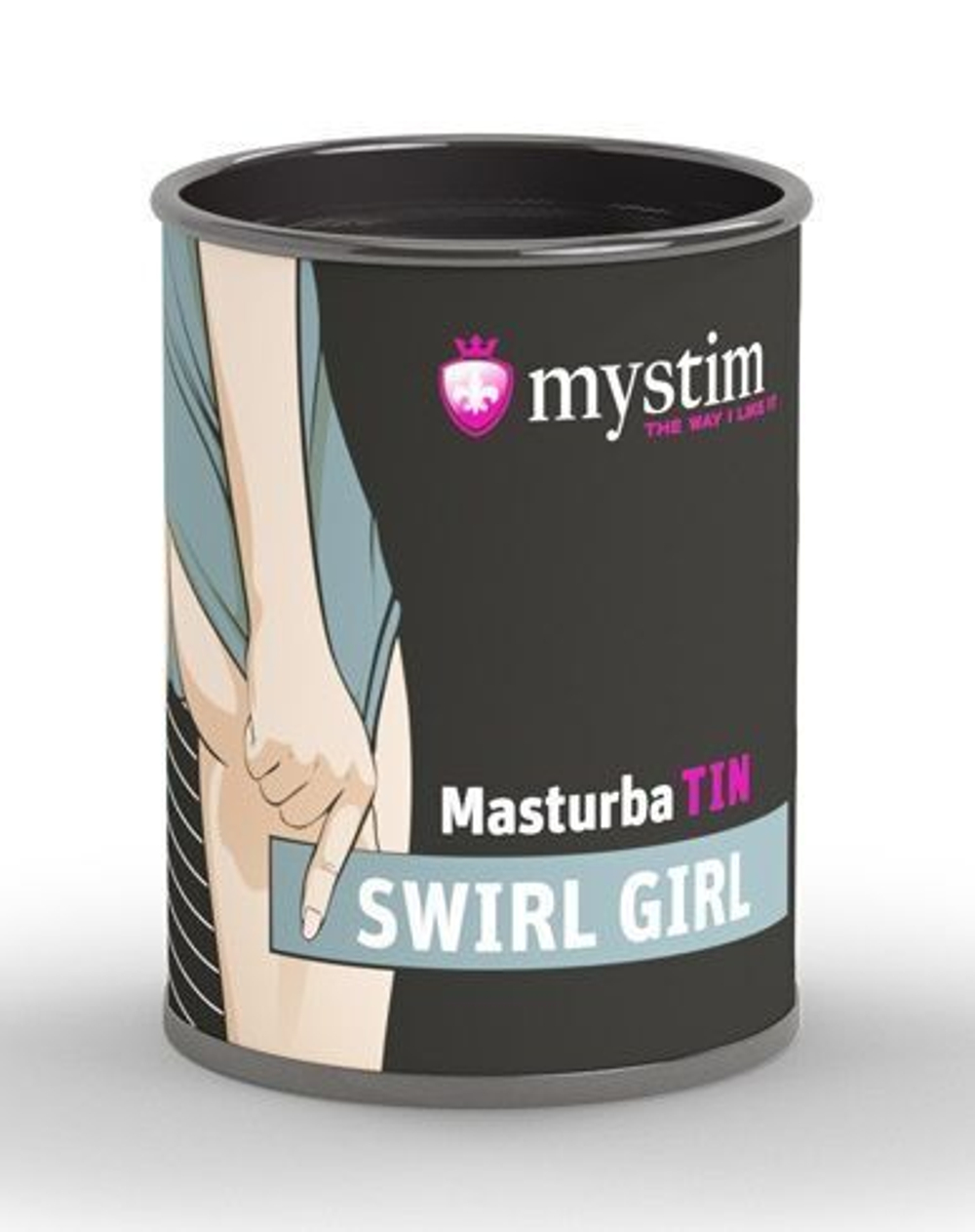 Компактный мастурбатор MasturbaTIN Swirl Girl (Цвет: белый)