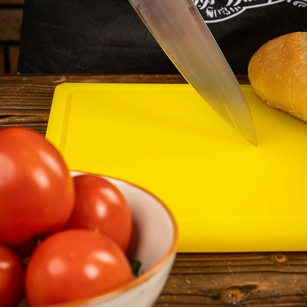 Доска разделочная пластиковая для кухни гибкая 17x29 см, желтая, 2 шт