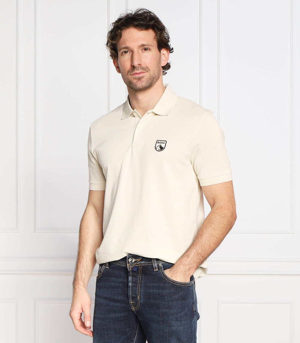 поло parlay BOSS BLACK - кремовый(50476802)