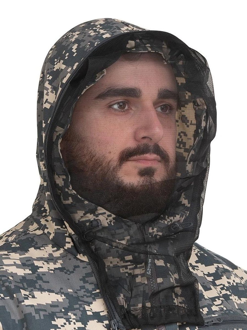 Костюм летний противомоскитный Helios Тайфун, серый пиксель, 60-62/182-188