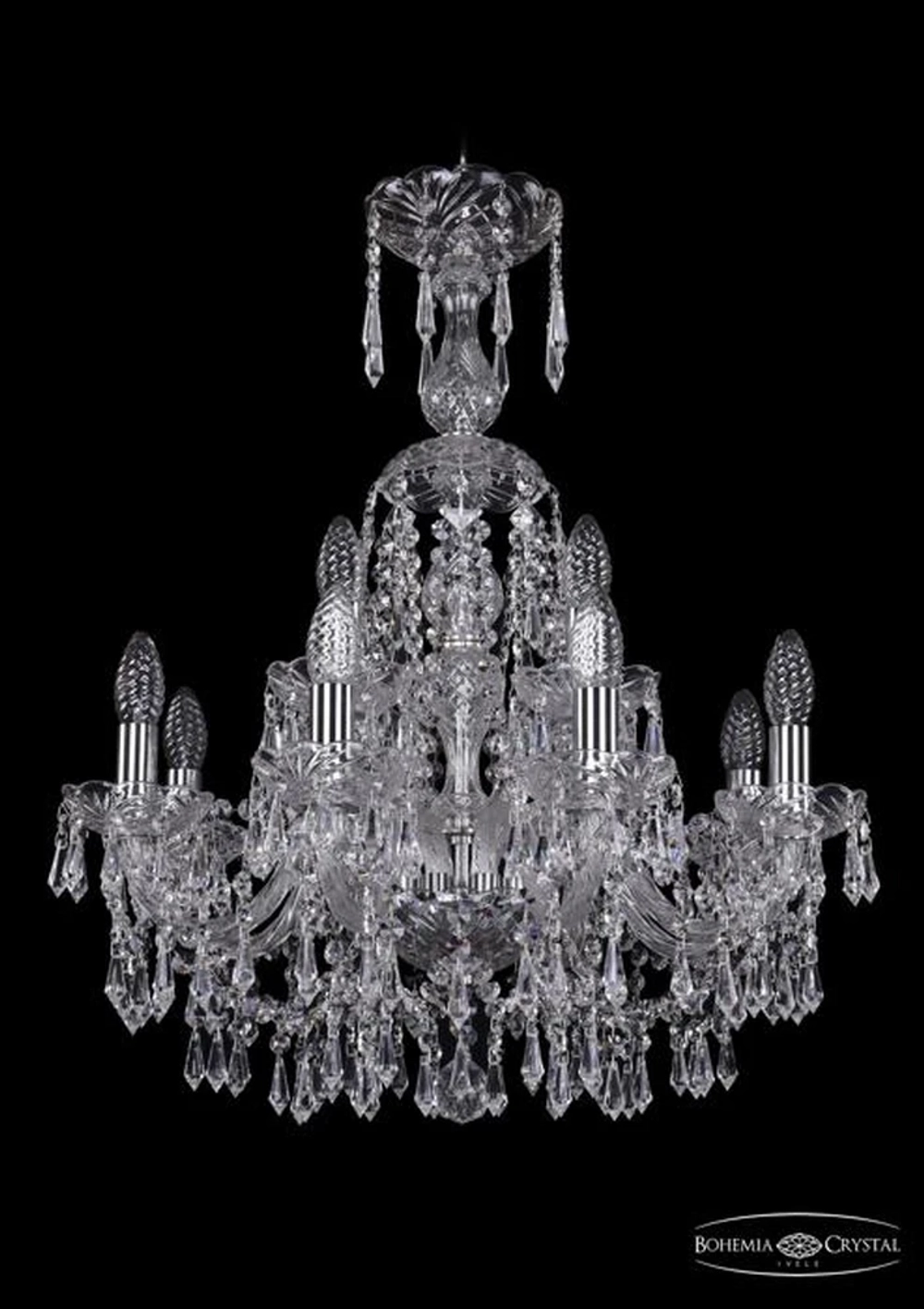 Подвесная люстра Bohemia Ivele 1403/8+4/195/XL-65/Ni