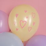 Шар (12''/30 см) Ура, Девочка!, Ассорти, макарунс, 2 ст, 25 шт.