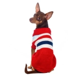Кофта - свитер для мелких пород собак и кошек «BRO Style», полосочки, цвет красный, р L