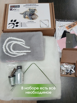 МК с набором для шитья "Реалистичный котенок Русская голубая"