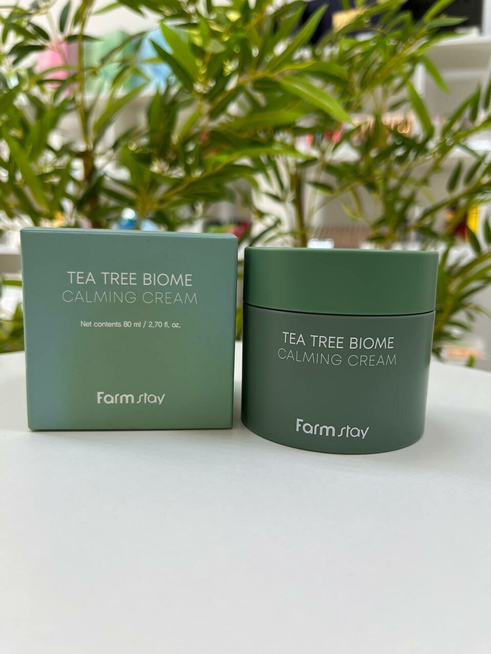 Успокаивающий крем FarmStay "Tea Tree Biome", с экстрактом чайного дерева, 80 г