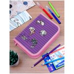 Пенал 1 отделение, 200*140*40 Berlingo "Kittens lilac", 2 откидные секции, полиэстер