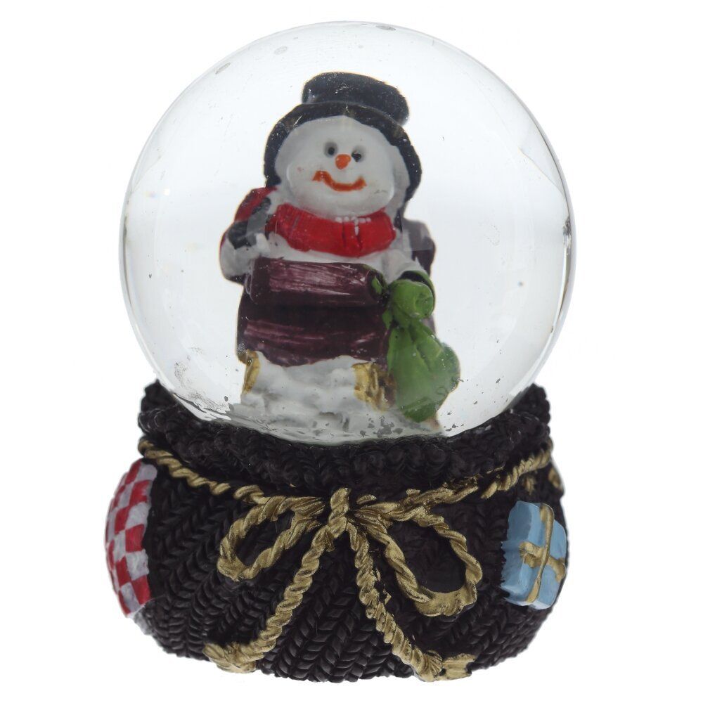 GAEM Фигурка декор в стекл шаре "Дед Мороз/Мишка/Олень", D 4.5 см, L4,5 W5 H6 см, 4в.