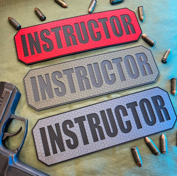 Патч на одежду Instructor большой (красный/олива)