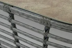 "Валенсия" журнальный столик из искусственного ротанга, цвет серый