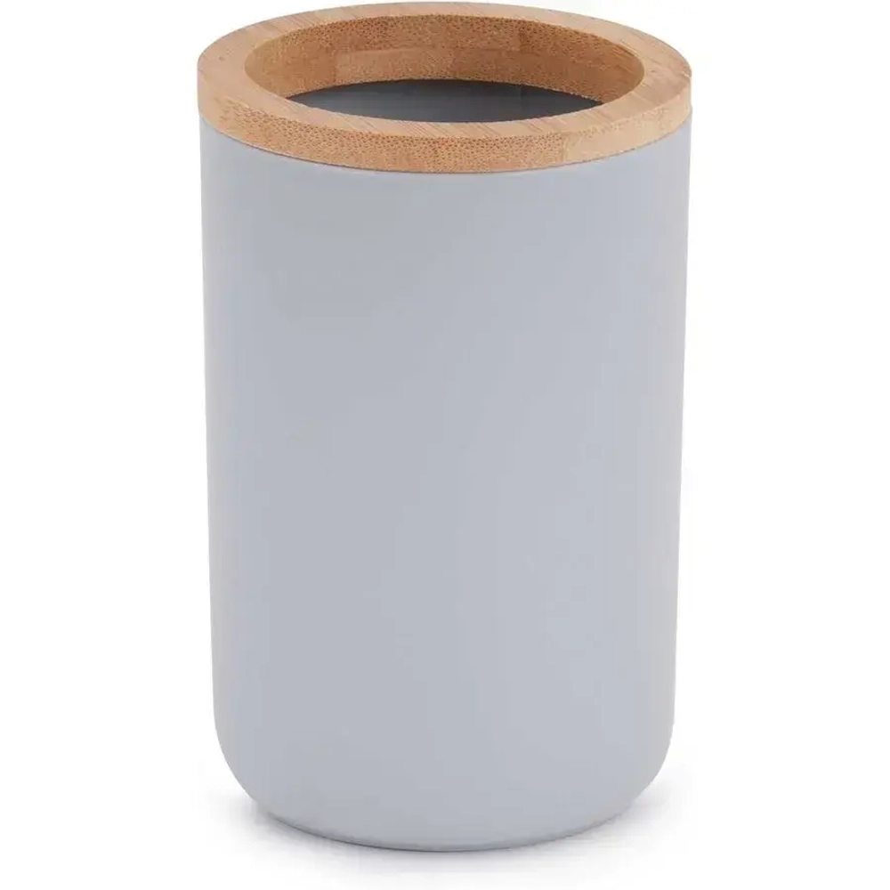 Стакан для зубных щеток Бамбук (серый) (комплект 18 шт)