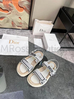 Сандалии Dior Pre-Owned текстильные белого цвета