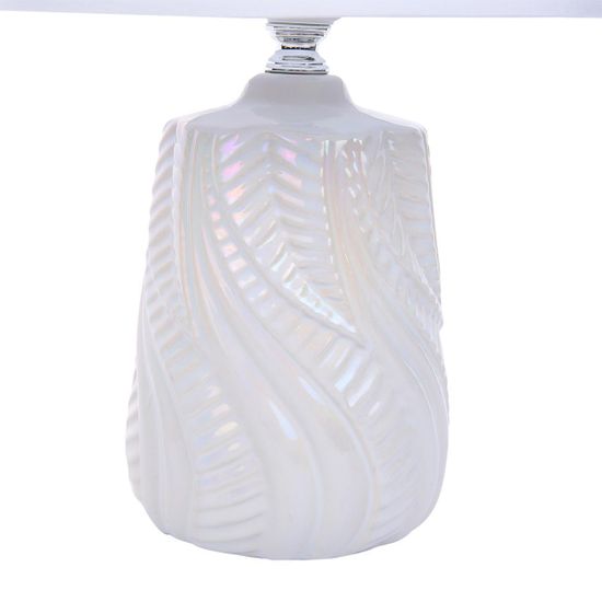 8212/1T CLASSI LN25 000 белый жемчужный/белый, керамика/текстиль Настольная лампа Е27 1*60W 220V SINNA